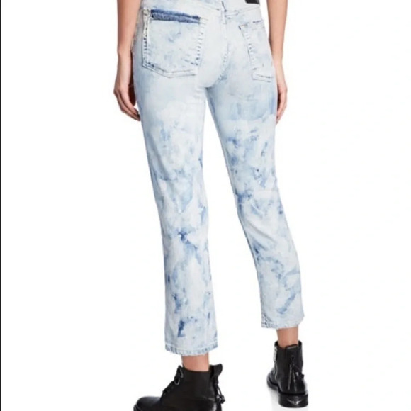 Edwin Beth Boyfriend Ankle Acid Washed Distressed Jeans - Size 27 - Picture 2 of 11